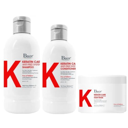 KIT K BAOR (Shampoo 500ml +Acondicionador 300ml +Mascarilla 300ml)