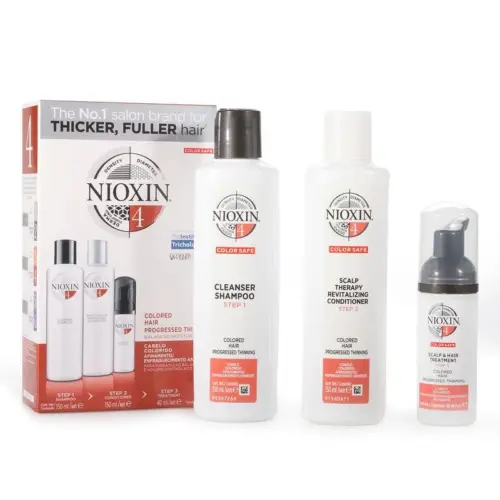 Nioxin 4 Cabello Teñido KIT (Shampoo 300ml +Acondicionador 300ml +Tratamiento 100ml)